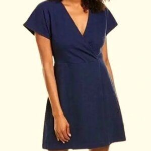 Madewell Navy Blue Faux Wrap Dress